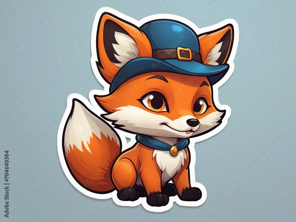 red fox cartoon stickers red fox cartoon stickers