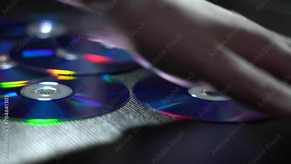 DVD-CDs. CDs of different colors