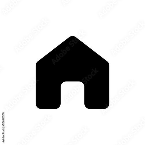 Web home icon for apps and websites, House icon, Home sign in circle or Main page icon in filled style for apps and website	