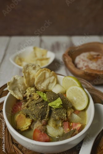 Fotografi Soto Betawi, a hearty beef soup originated from Jakarta, among Betawi people