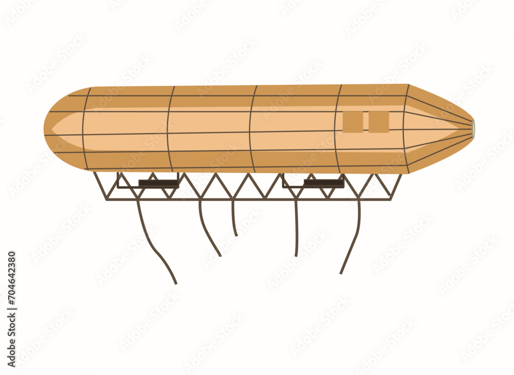 Henri Giffard's first steam-powered airship - obrazy, fototapety, plakaty 