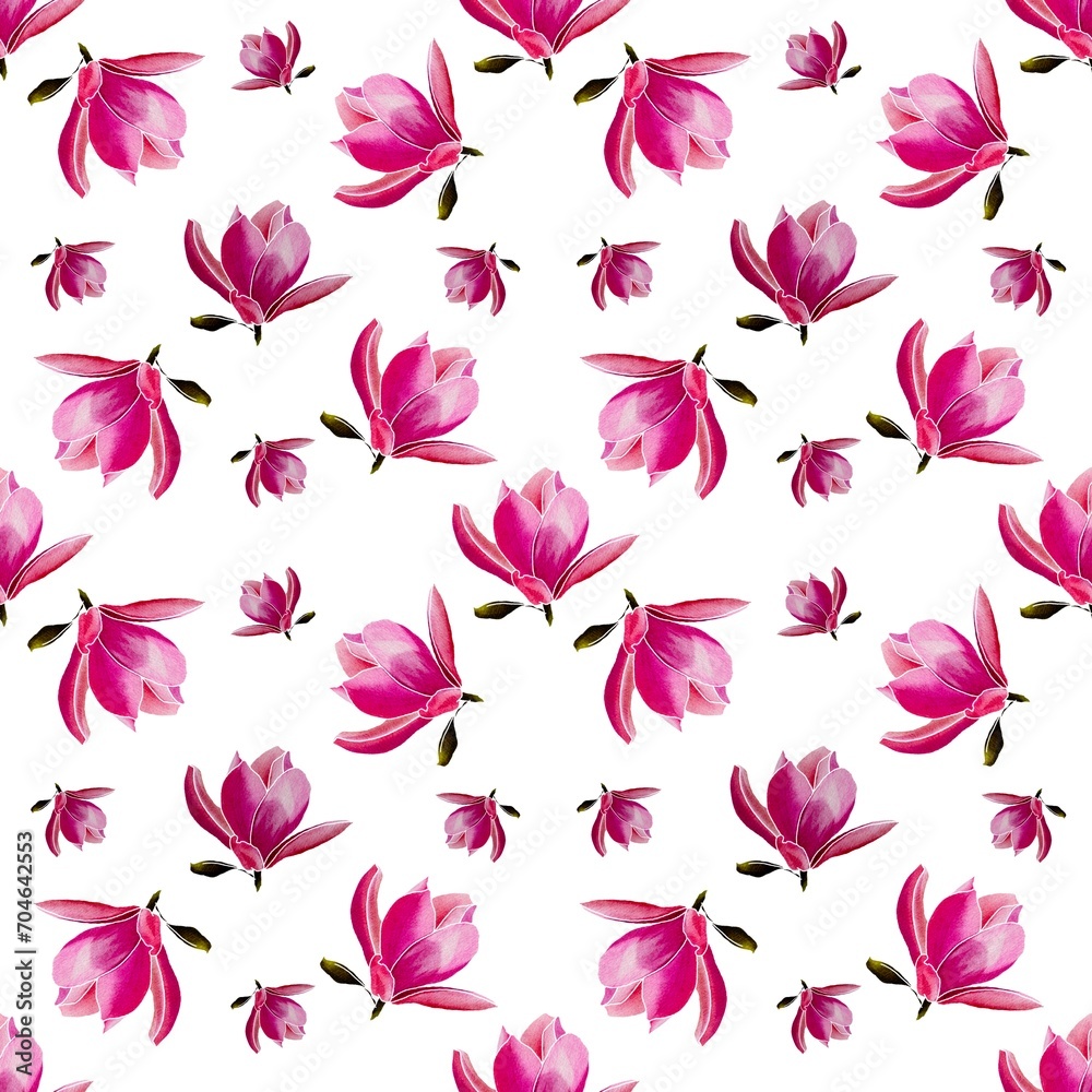 seamless floral pattern, magnolia, seamless magnolia pattern, seamless pattern with flowers seamless floral pattern, magnolia, seamless magnolia pattern, seamless pattern with flowers