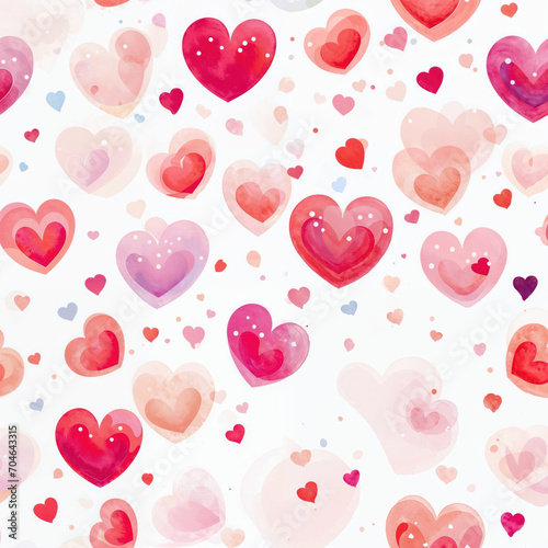 Pink hearts with a white ba...