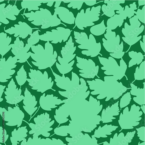 Seamless pattern with leaves, vector