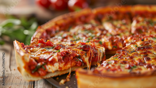 Mouthwatering Deep-Dish Pizza