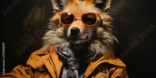 fox wearing glasses