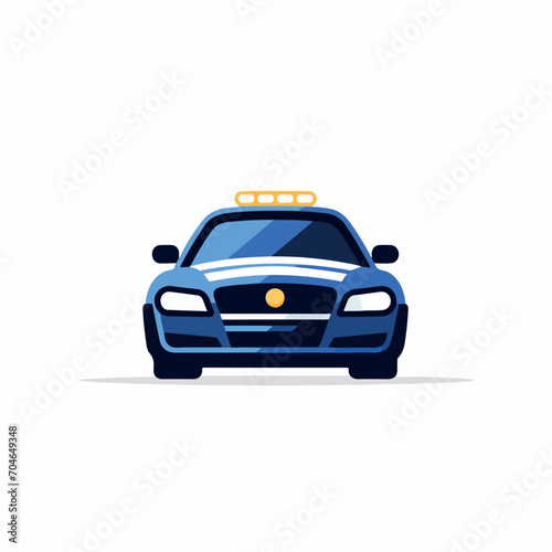 POLICE CAR in cartoon, doodle style. Isolated 2d vector illustration in logo, icon, sketch style, Eps 10. AI Generative