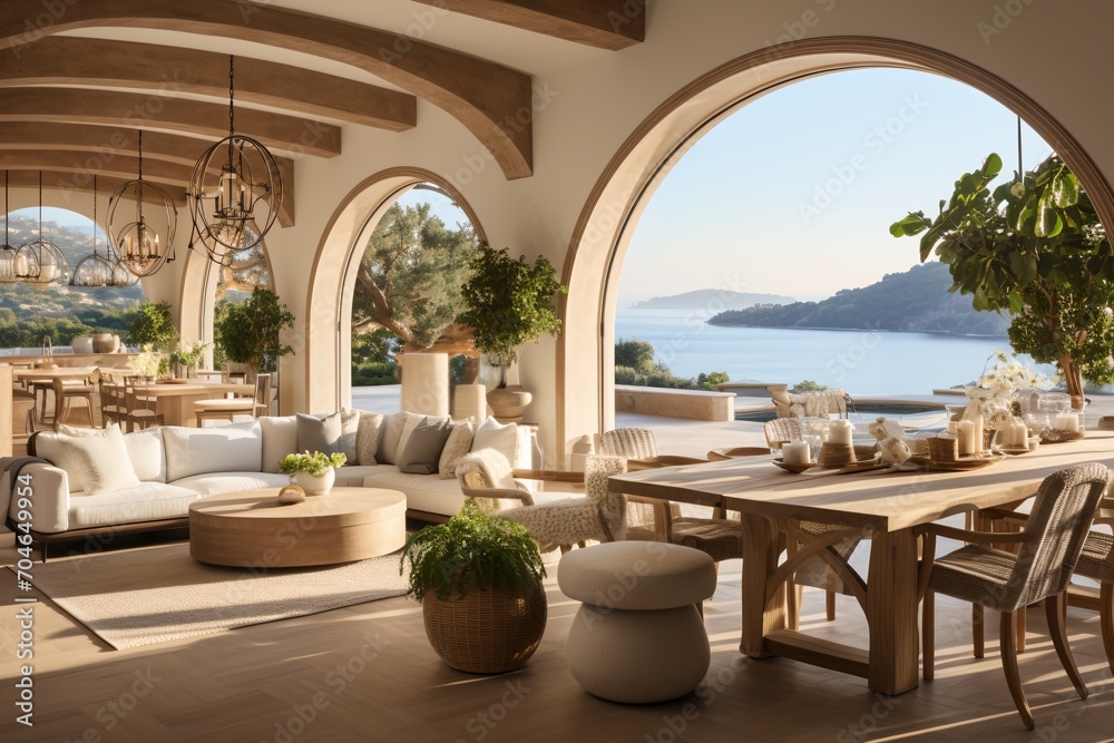 Obraz premium Modern Mediterranean Villa Interior Design