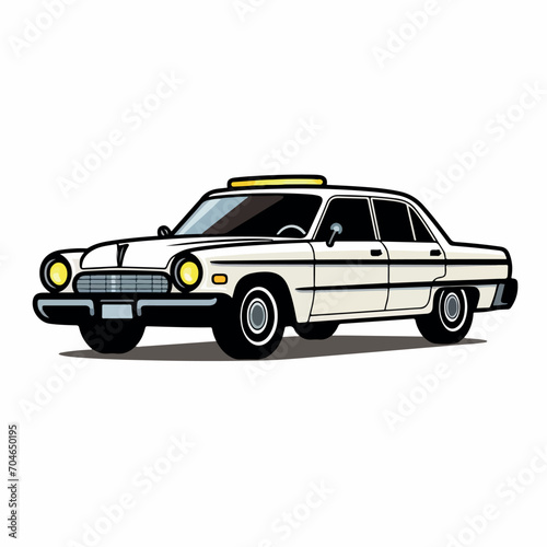 POLICE CAR  in cartoon  doodle style. Isolated 2d vector illustration in logo  icon  sketch style  Eps 10. AI Generative