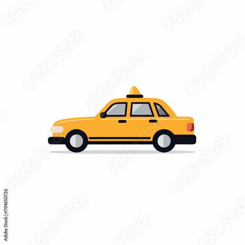 Taxi in cartoon, doodle style. Isolated 2d vector illustration in logo, icon, sketch style, Eps 10. AI Generative