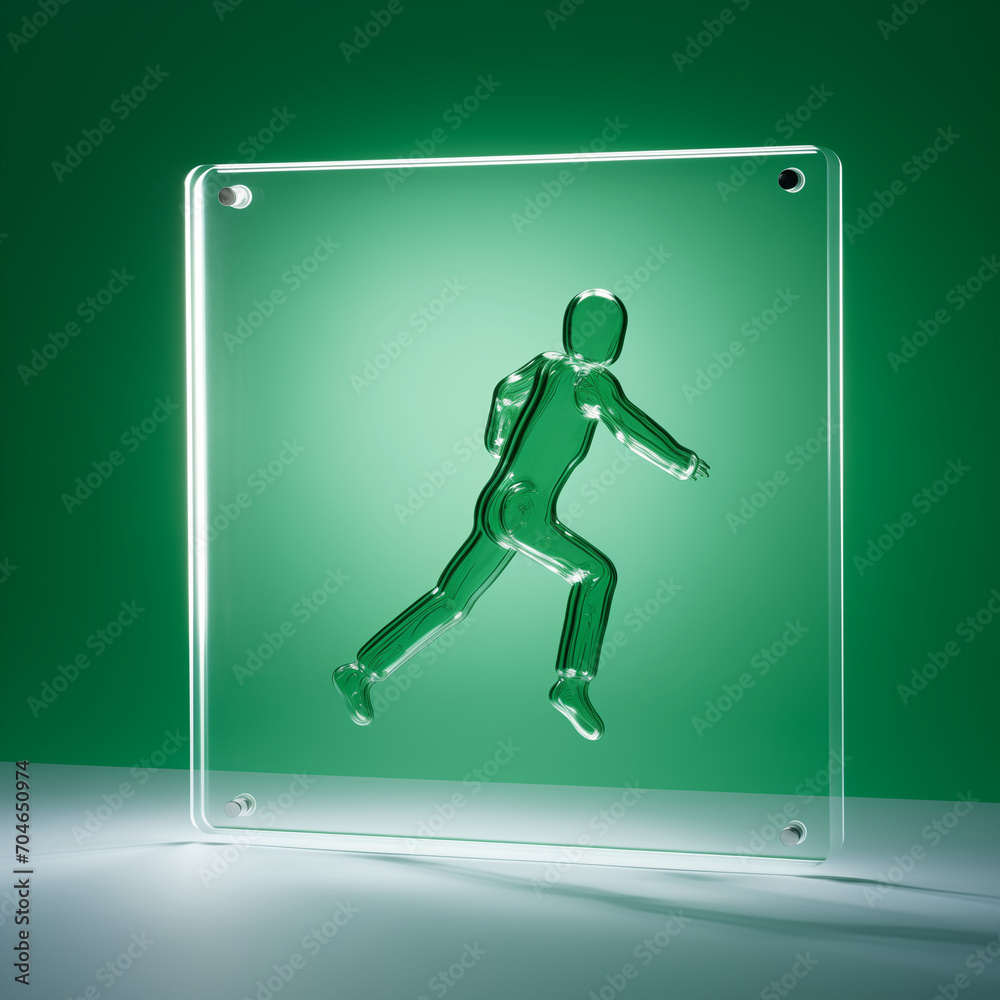 Running is healthy sign.Minimal creative sport and medical concept.Copy space.Genertive AI Running is healthy sign.Minimal creative sport and medical concept.Copy space.Genertive AI