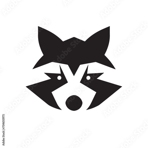Raccoon in cartoon, doodle style. Isolated 2d vector illustration in logo, icon, sketch style, Eps 10, black and white. AI Generative