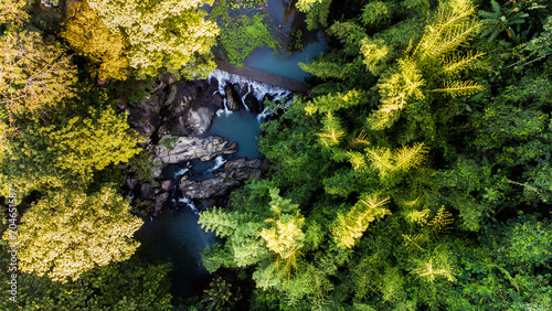 High angle view Aerial photograph of waterfall