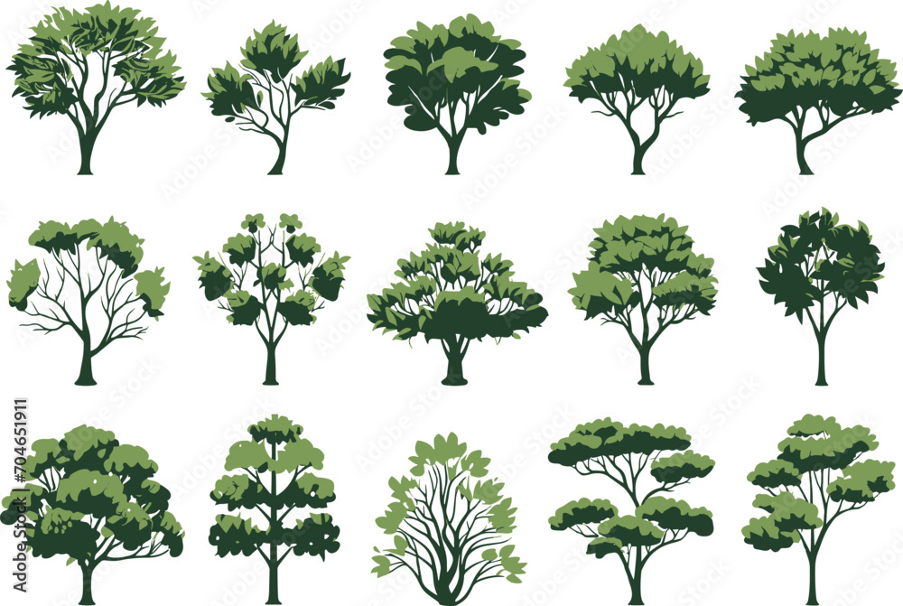 Fototapeta premium Tree set