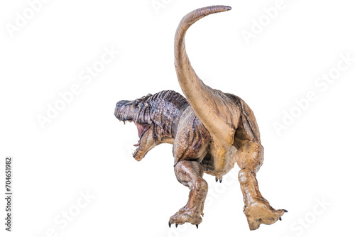 Trex Tyrannosaurus dinosaur on isolated background