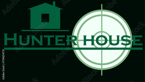 vector image logo for the slogan shop for hunters