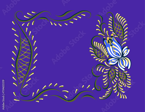 Ukrainian floral pattern in Petrikivka style3 photo