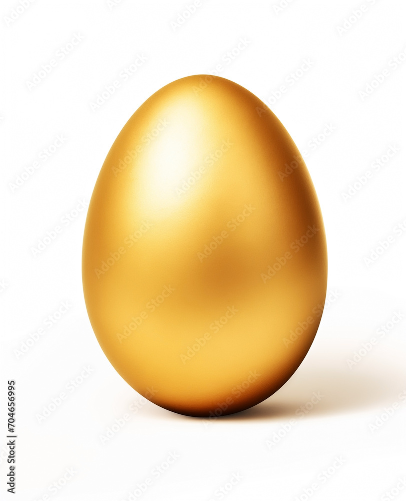 Golden easter egg isolated on a white background Golden easter egg isolated on a white background