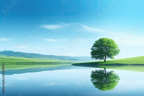 Fototapeta Naklejka Na Ścianę i Meble -  tree on the lake