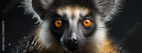 portrait of lemur close up