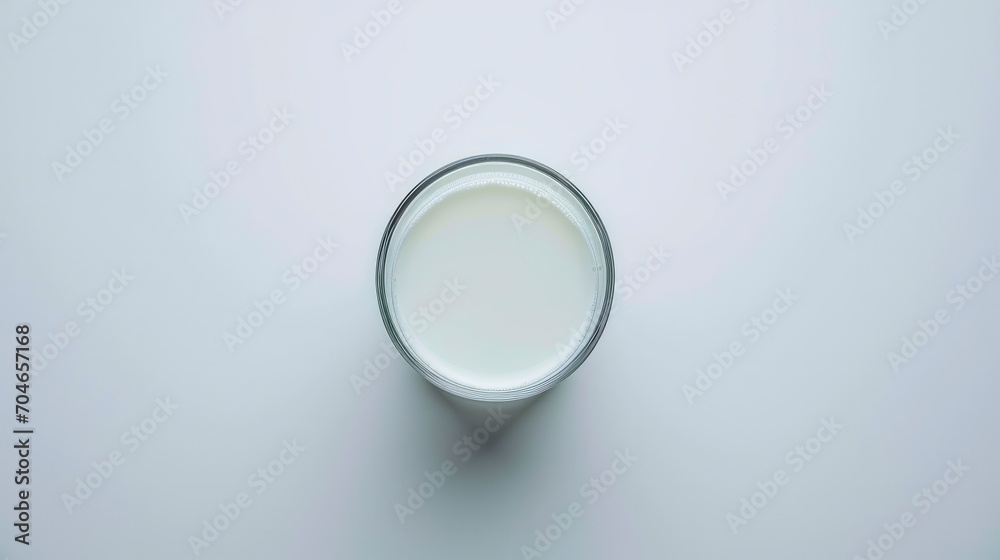 Top view of milk glass