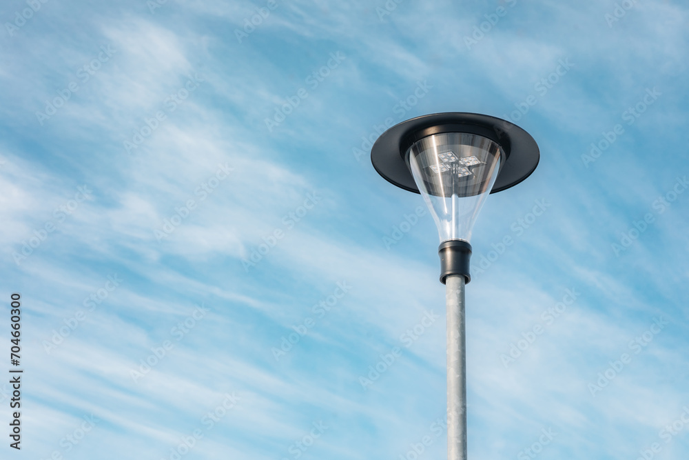 led street lamp against the sky