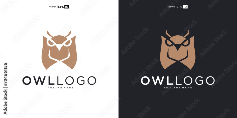 Obraz premium Owl logo design vector icon concept