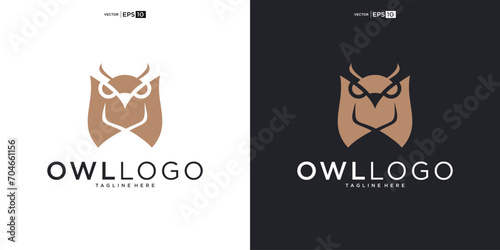Owl logo design vector icon concept