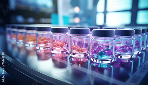 development of medicines in jars in the laboratory. © Juli Puli
