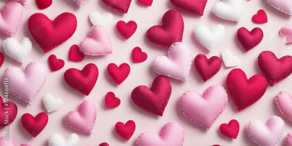 Valentine's day background. Beautiful heart pattern. Generative Ai