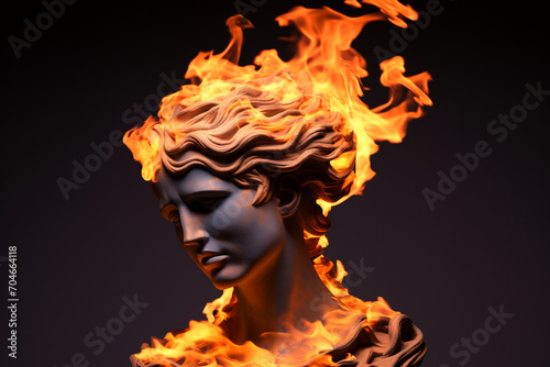 Burning sculpture