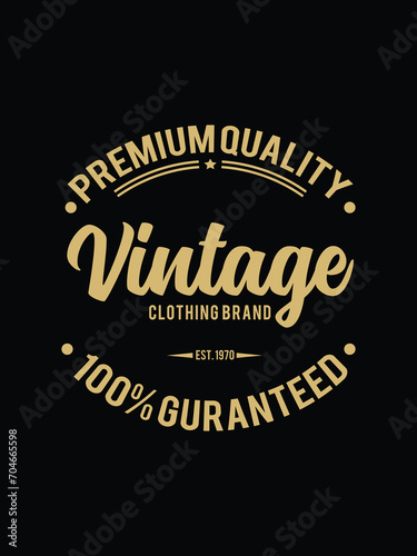 Premium quality clothing brand vintage design
