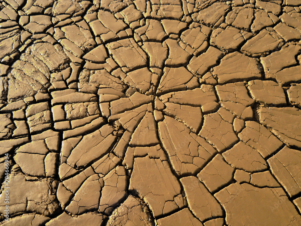 Dry cracked soil texture by drought Dry cracked soil texture by drought