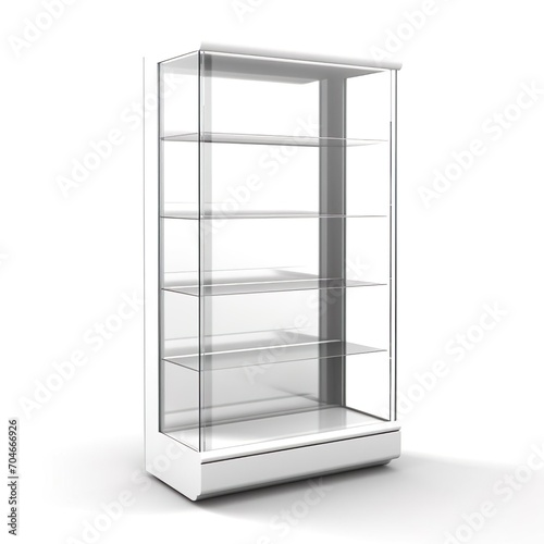 Wallpaper Mural White empty vertical product display case. Torontodigital.ca