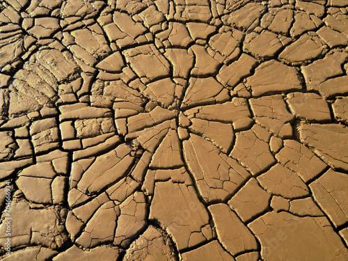 Dry cracked soil texture by drought