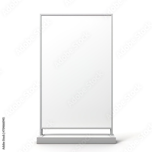 Empty corporate presentation advertising poster banner standy board mockup.