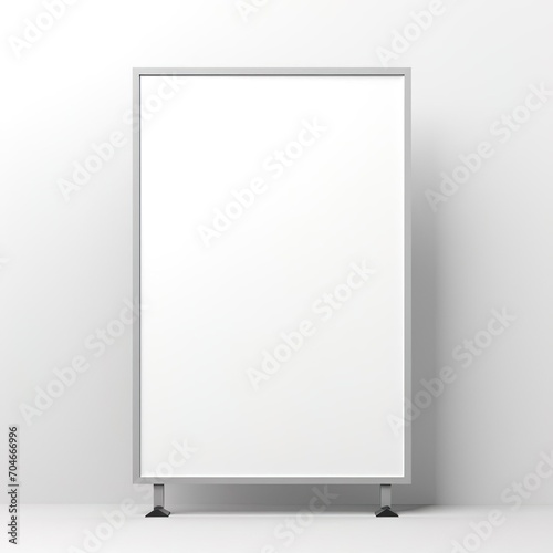 Empty presentation advertising poster banner standy board mockup.