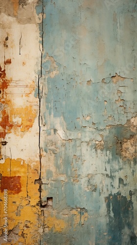 An old wall with peeling paint and peeling paint