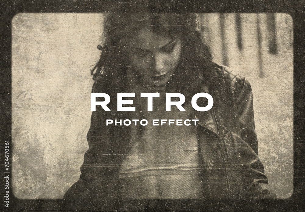 Retro Old Vintage Photo Effect Paper Texture Template Mockup Overlay ...