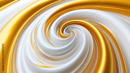 Golden and white swirl starting from the center of the image, ice cream, background