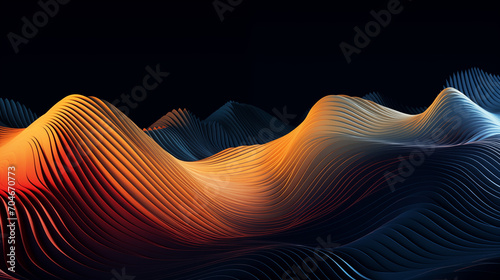 Sinuous Neon Waves