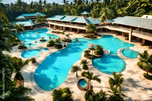 swimming pool in resort