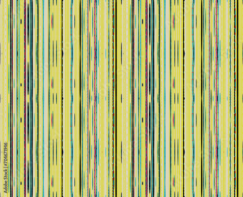 Fototapeta Naklejka Na Ścianę i Meble -  Banana Yellow Tropical Distressed Stripe Seamless Pattern