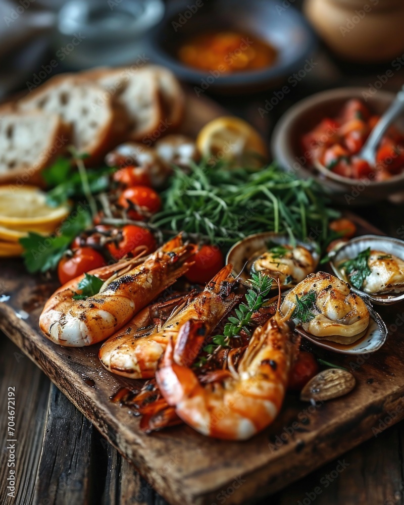 plant based seafood on plate plant based seafood on plate