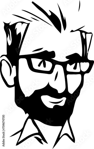 Gesicht Skizze Sportler avatar Vektor gezeichnet Tuschezeichnung