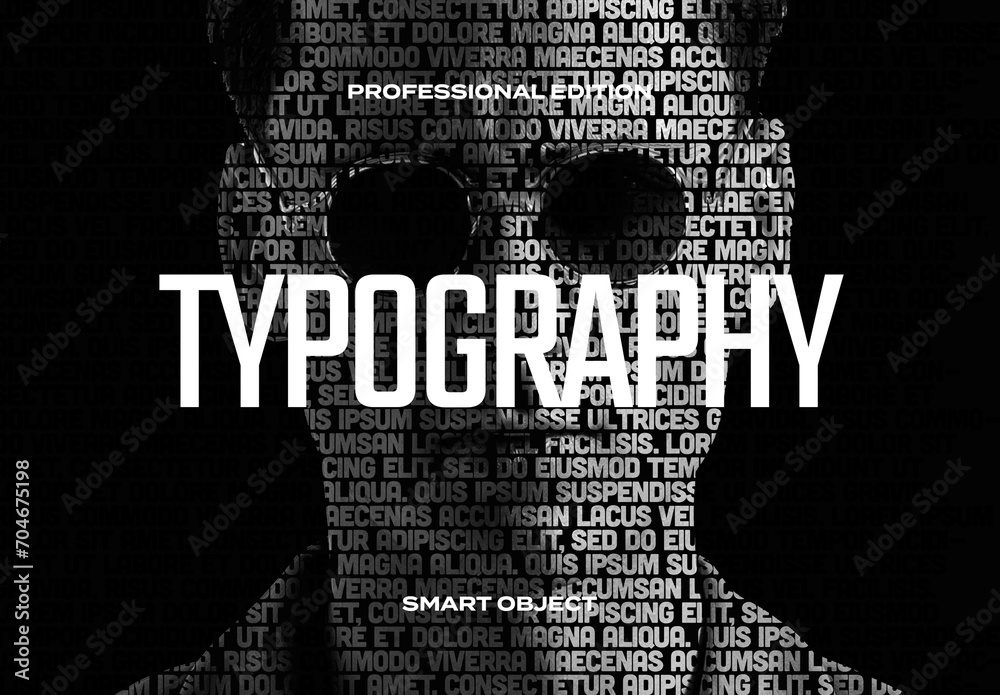 Overlay Effect Typography Typography Lettering Poster Type Photo Effect Paper Texture Template ...