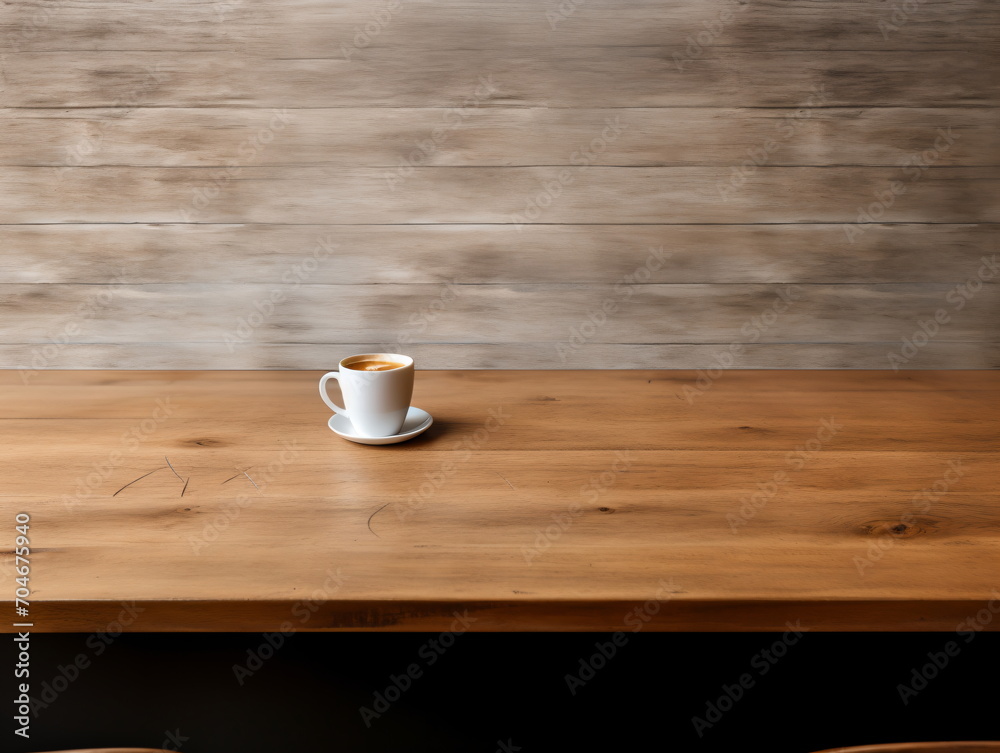 An artistic photo of a coffee cup on a wooden table An artistic photo of a coffee cup on a wooden table