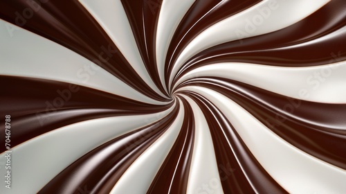 Brown and white swirl starting from the center of the image, chocolate ice cream, background