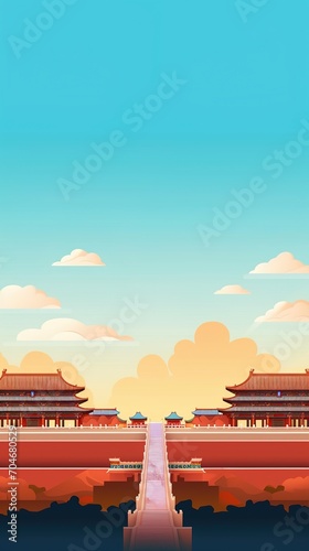 The majestic Forbidden City under the blue sky