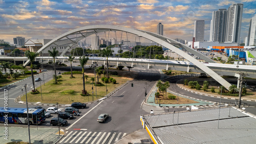 Metallic Bridge. Reinaldo de Oliveira Viaduct in the city of Osasco, Sao Paulo, Brazil. photo